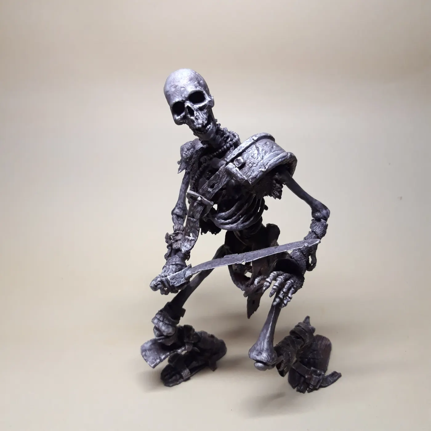 skeleton warrior by sculptor