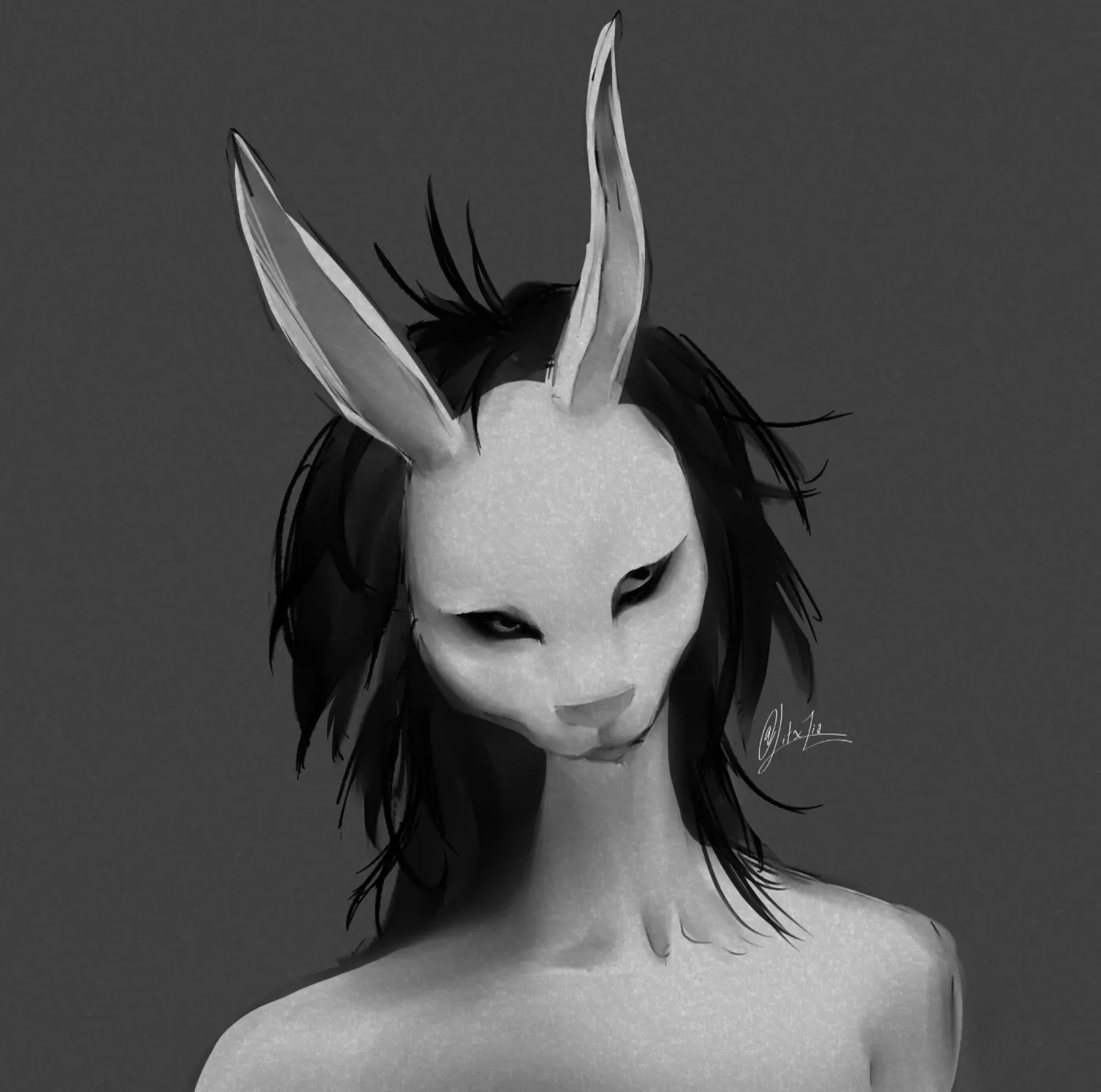 Quick photo study from pinterest by Litxzia