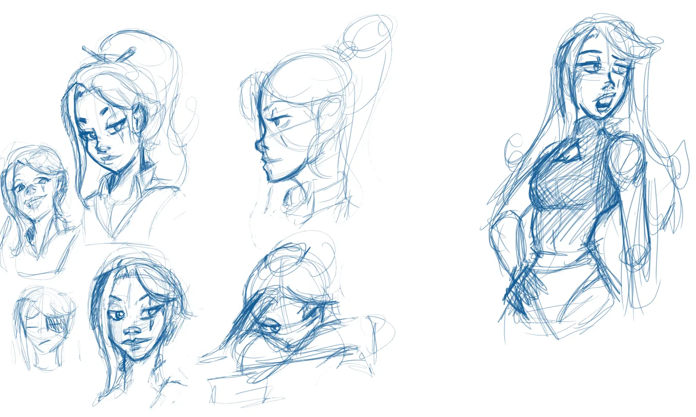 Quick sketches of gwen by Ramules