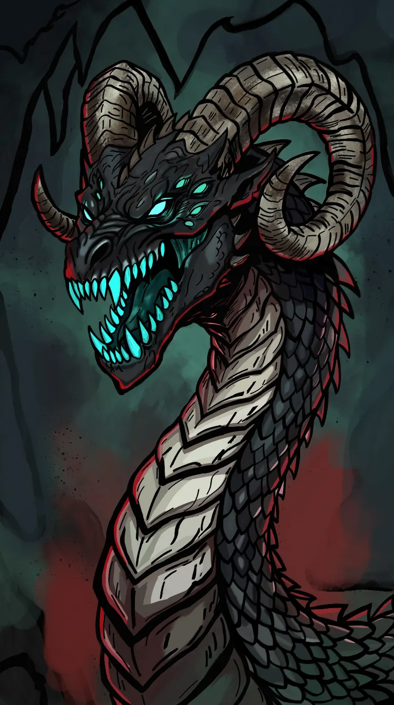 Commission-DnD Black "Boss"  Dragon by Msgrim