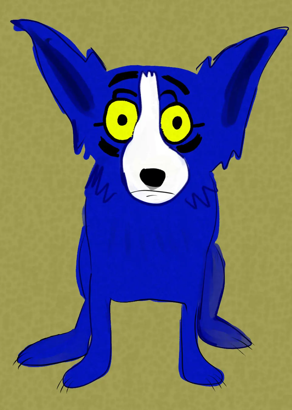 Blue Dog (after Rodrigue) by HCShannon
