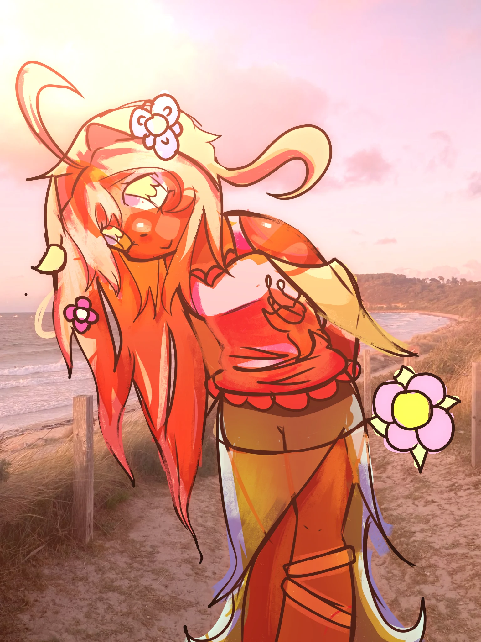 Beach day by Burntoutartist123