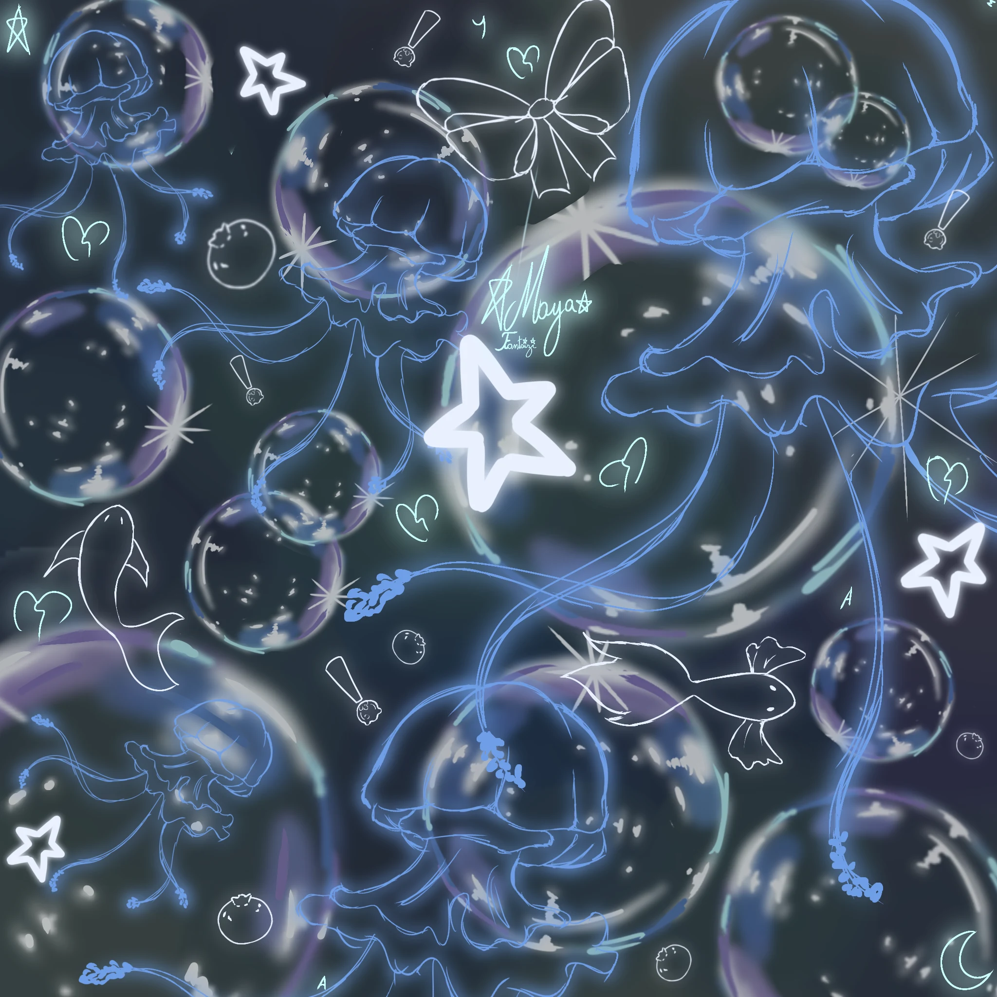 🪼 A stylish ocean-themed wallpaper if you love the ocean 🪼 by Mayafantezi