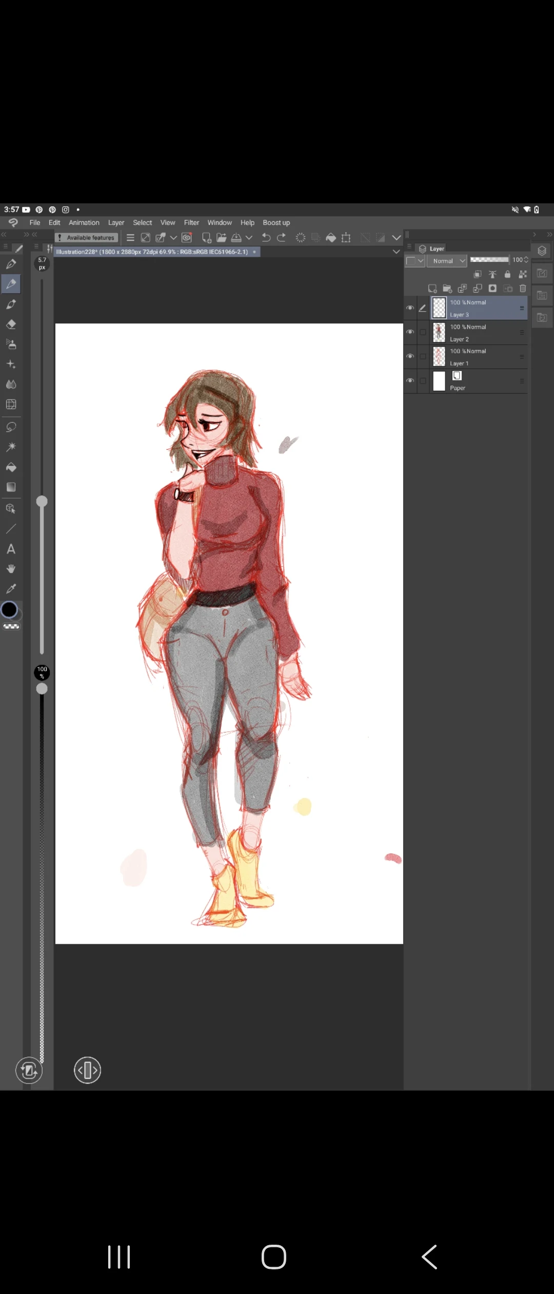 Color sketch of Natalie (oc) by Ramules