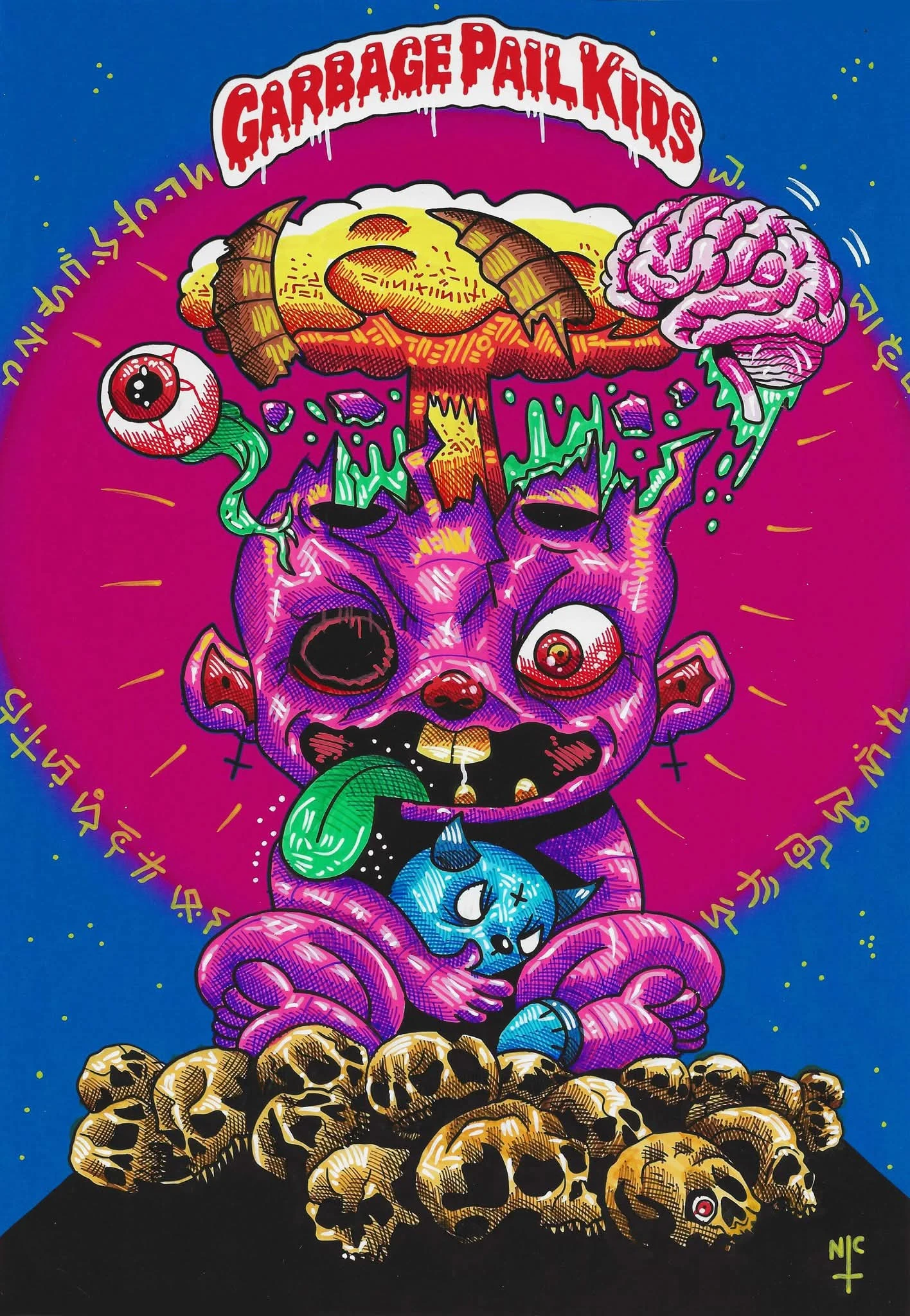 Garbage pail kids demon Adam bomb by Nikartgod
