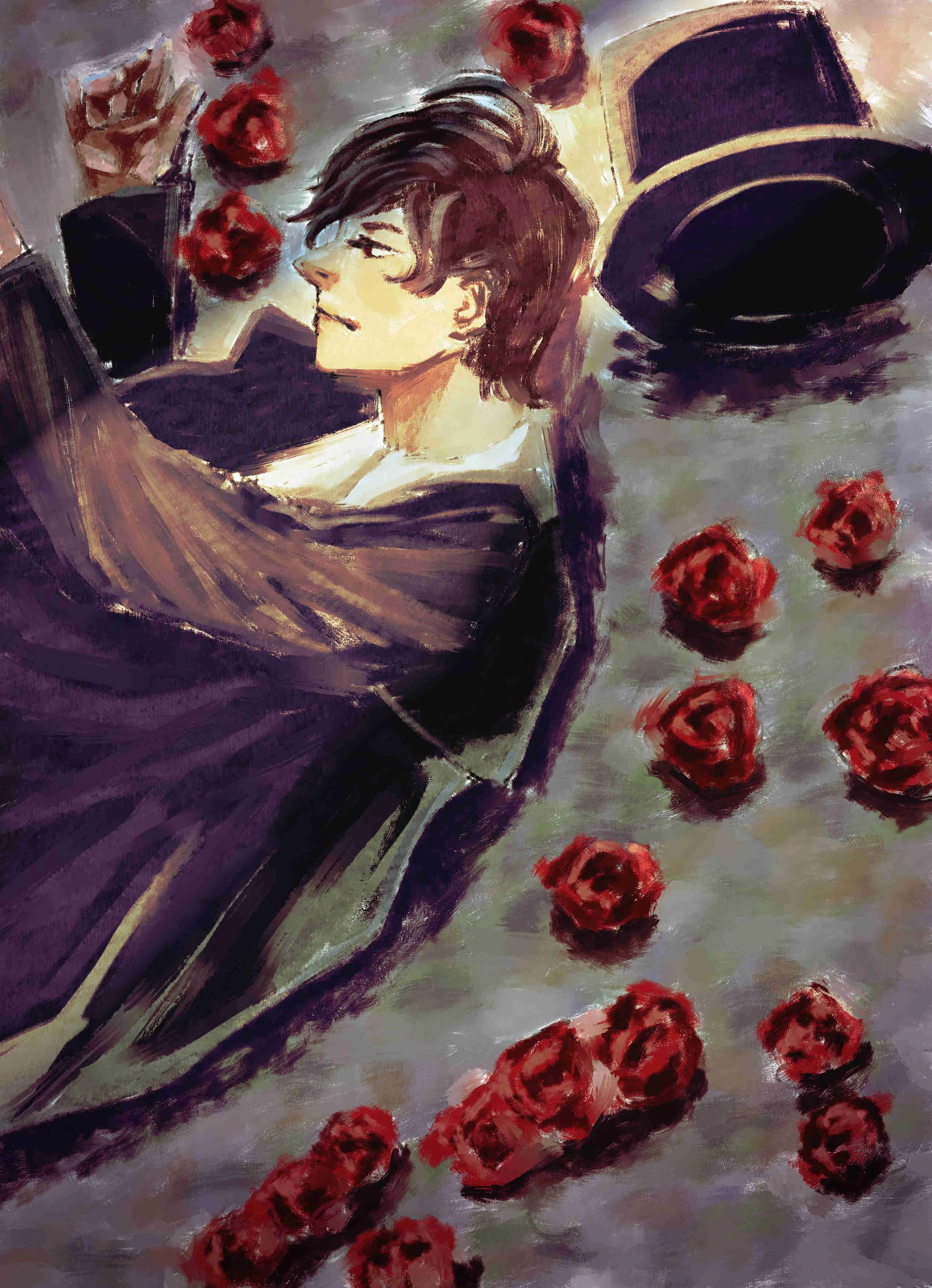 lying in roses by Artguy43