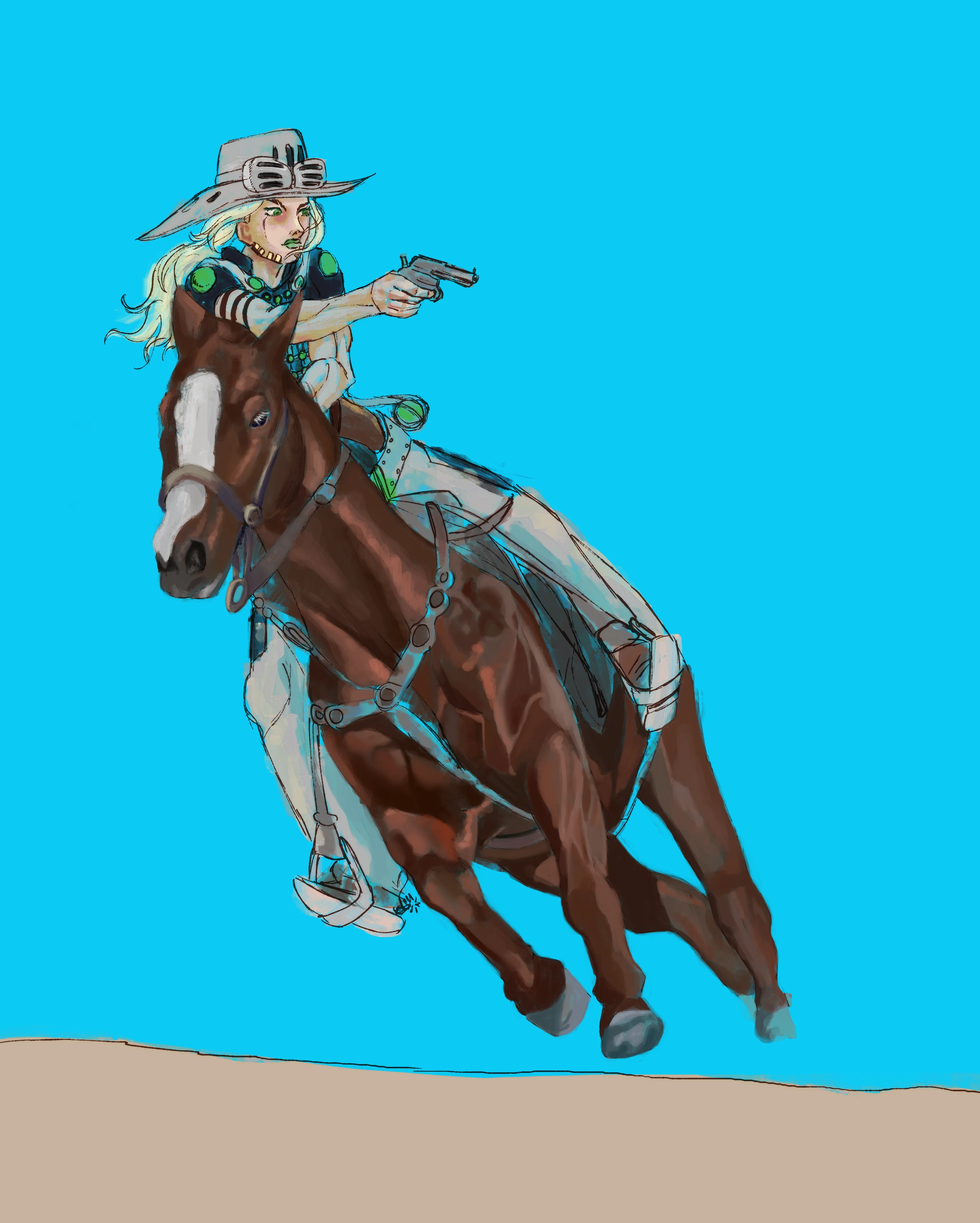 Jojo Gyro Zeppeli WIP by Artguy43