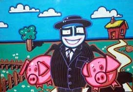pig man by sculptor