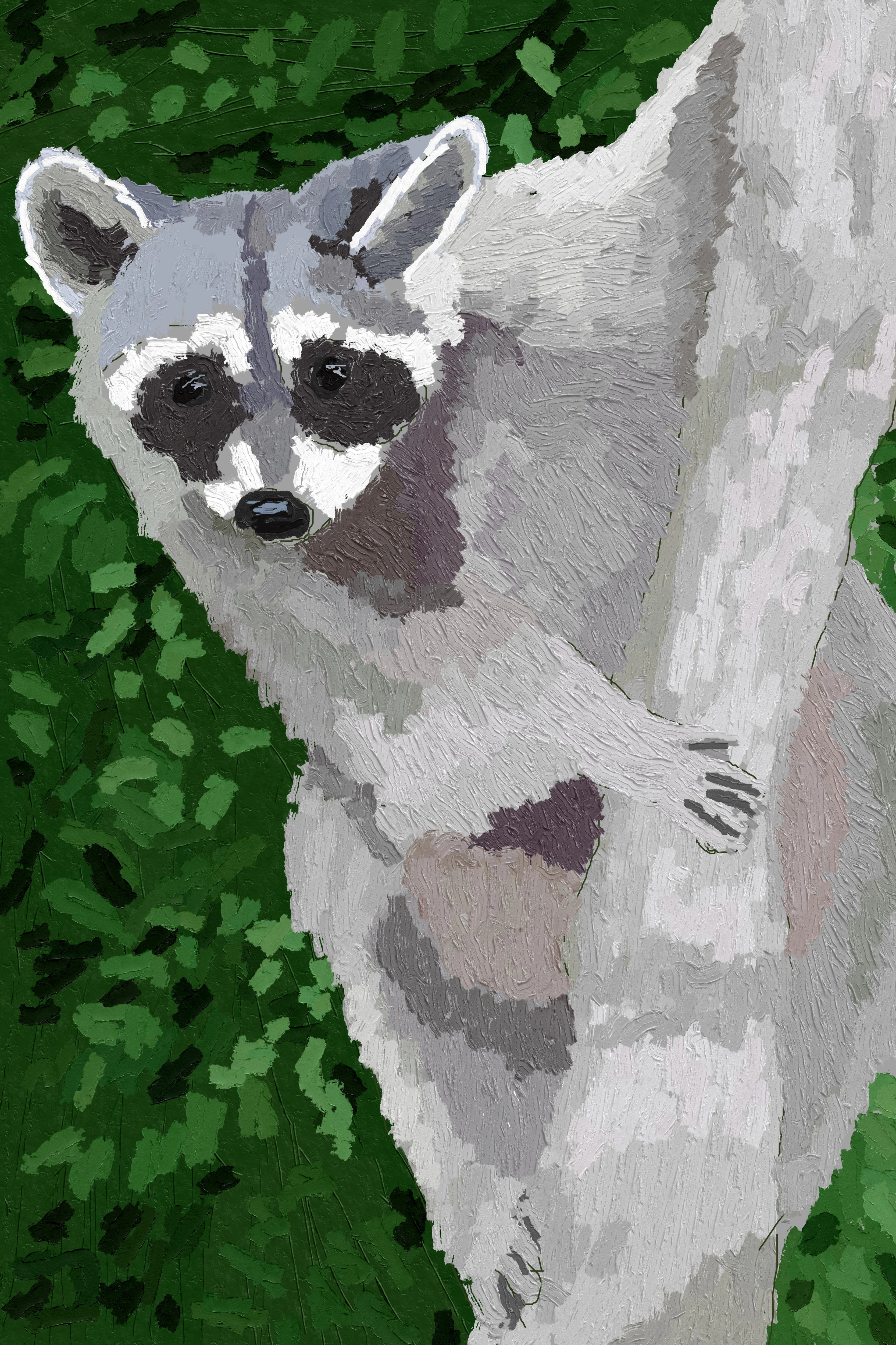 Raccoon in Tree by brianbigelow