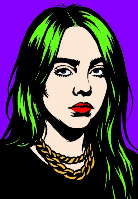 Billie Eilish Pop Art Portrait