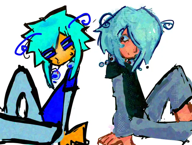 My two different art styles!