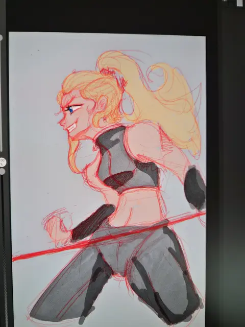 "Lilly" in a action pose