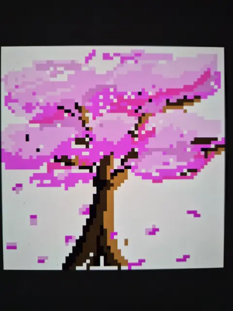 Cherry blossom pixel art