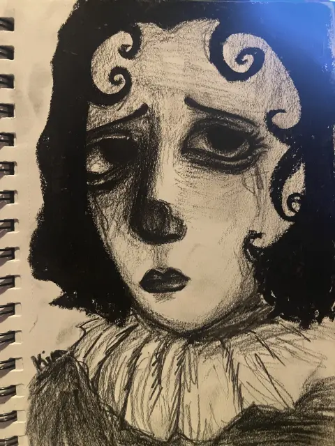 A sad clown